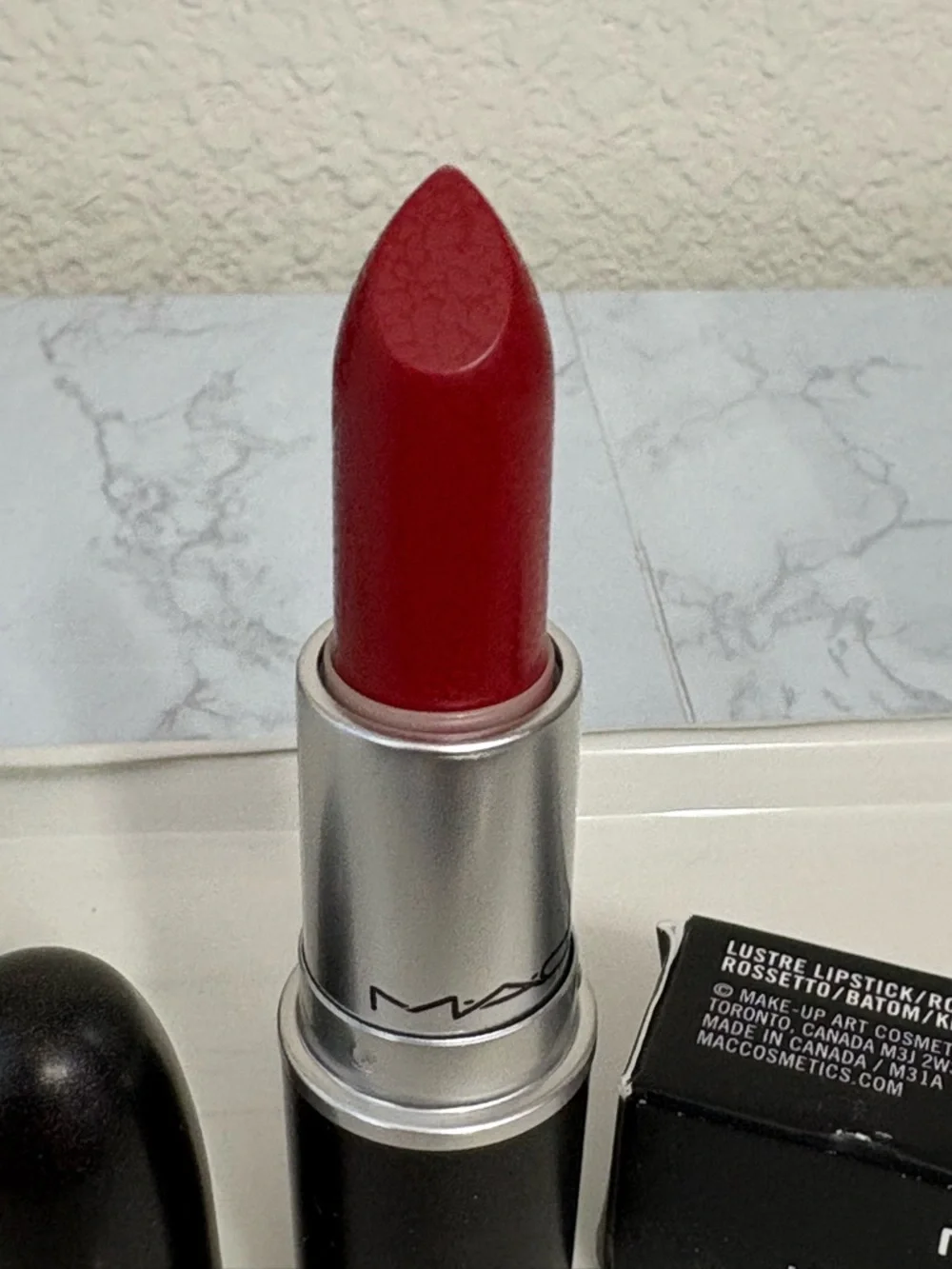 MAC Cosmetics Lustre Sheer-Shine Red 510 Lady Bug Lipstick NIB